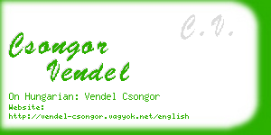 csongor vendel business card